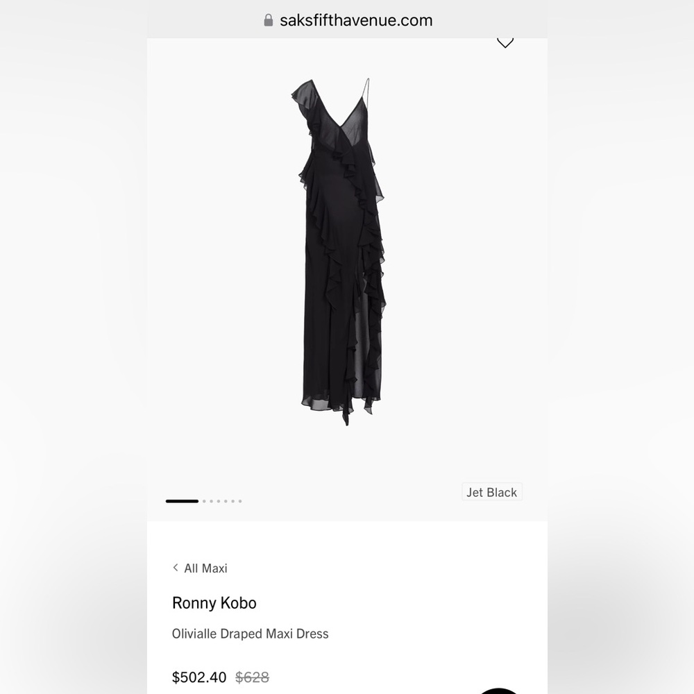 Ronny Kobo Olivialle Draped Maxi Gown - Picture 7 of 16